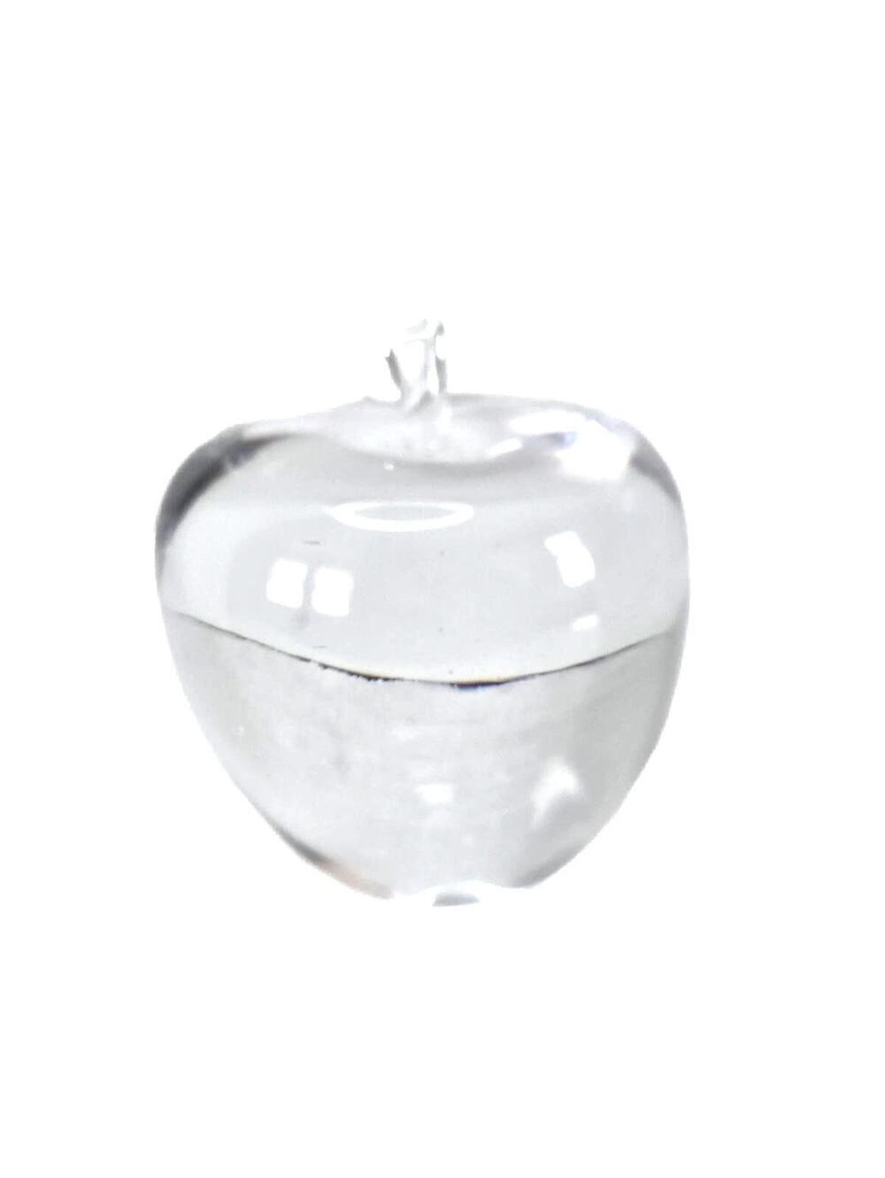 Apple clear crystal glass paperweight